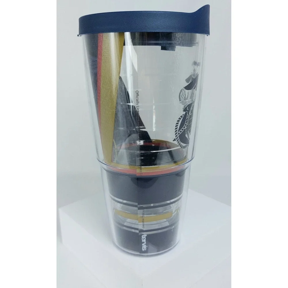 Tervis Official USMC‎ Transparent Insulated Cup Tumbler with Lid 30oz